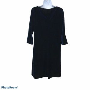Chaps Women’s Navy Blue Velour 3/4 Bell Sleeve She